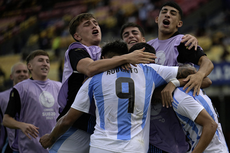 Festejo argentino en Caracas, Venezuela. (Fuente: AFP)