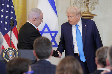 Netanyahu saluda a Trump en la Casa Blanca (Fuente: AFP)