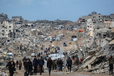 La Franaj de Gaza, devastada por la ofensiva israelí. 