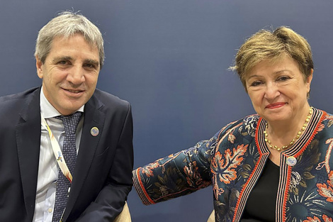 Luis Caputo y Kristalina Georgieva.