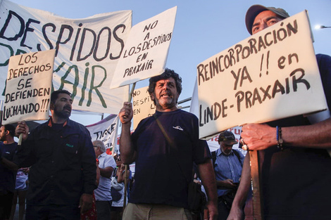 La manifestación recibió una amplia solidaridad de otros gremios. 