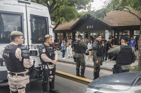 El operativo de seguridad que incluyó a la Policía Federal, Gendarmería y Prefectura.