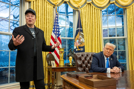 Donald Trump junto a Elon Musk.