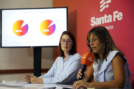 Florencia González y Ana Bacolla, las  funcionarias que festejaron el triunfo oficial.