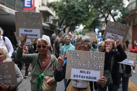 Jubilada en la manifestación del 12 de marzo.