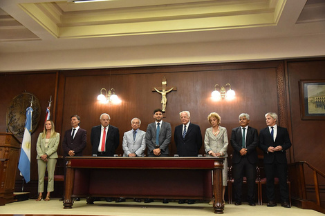 La Corte debutó con dos nuevos integrantes ante la presencia de Pullaro.