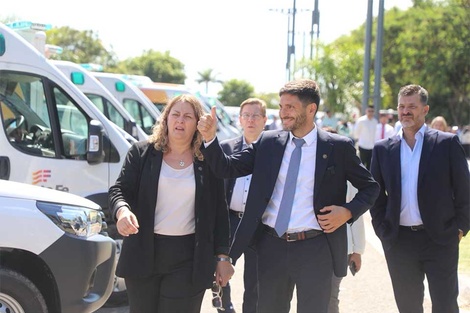 Pullaro y la ministra de Salud en la presentación (Fuente: Gentileza)