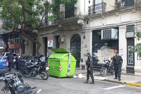 El contenedor donde fueron hallados el 16 de marzo. (Fuente: Gentileza)