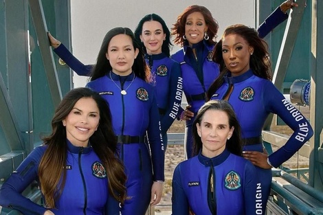 Las integrantes del vuelo de Blue Origin.