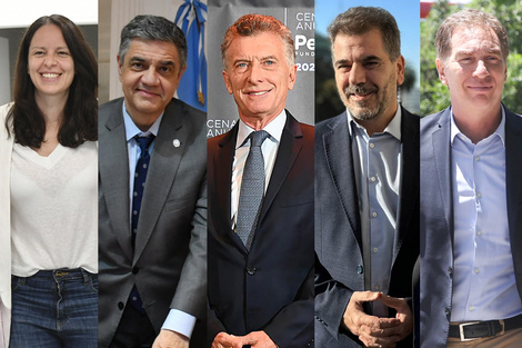 Soledad Martínez, Jorge Macri, Mauricio Macri, Cristian Ritondo y Diego Santilli.