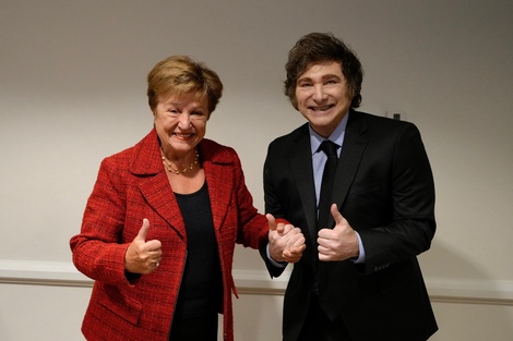 Georgieva ya hace abiertamente campaña electoral en favor de Milei. (Fuente: Imagen web)