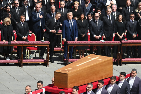 El presidente de Estados Unidos, Donald Trump, estuvo en primera fila. (Fuente: AFP)