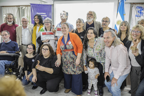 Las personalidades distinguidas por la Asamblea Permanente por los Derechos Humanos.  (Fuente: Adrián Pérez)