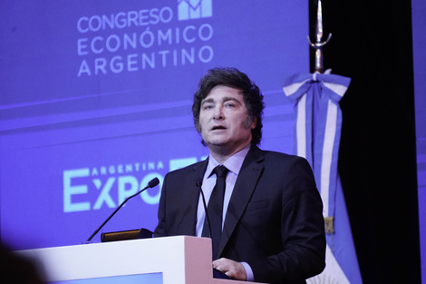 El Presidente Milei, en el foro Expo EFI, donde tuvo palabras extremas para todos