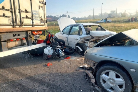 Grave choque en cadena en Luján