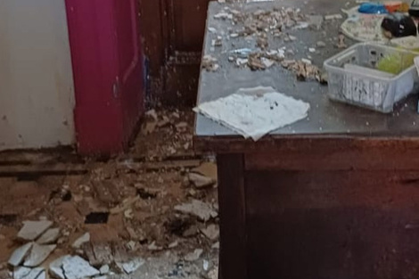 El desprendimiento no afectó el dictado de clases.  (Fuente: Imagen web)