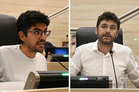 Concejales Fratti y Monteverde, oficialista y opositor. (Fuente: Gentileza)