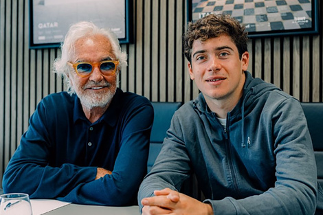 Briatore y Colapinto, juntos antes del debut del argentino
