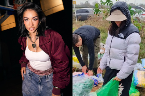 María Becerra acercó donaciones para los damnificados por el temporal de Zárate y Campana