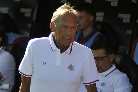 Russo durante el choque contra Platense. Fue su último partido en San Lorenzo. (Fuente: Julio Mancini)