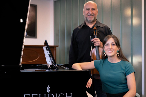 Lucía Oubiña (piano) y Javier Gómez (violín). (Fuente: Gentileza)