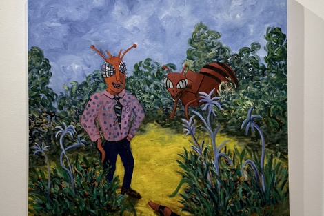 Pintura de Duilio Pierri y Maggie de Koenigsberg. Abajo: Otra pintura de D.P. y M. de K.