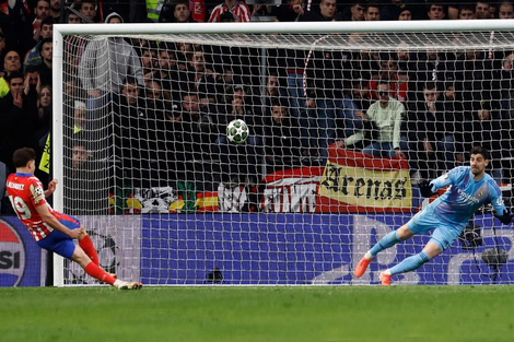 Julián Álvarez, durante aquel fatídico día del Atlético (Fuente: AFP)