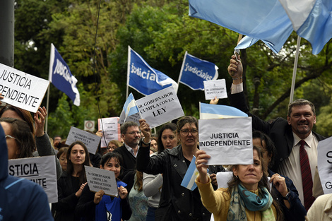 Los trabajadores judiciales retoman una movilización que alcanza al 30% de la magistratura. (Fuente: Archivo Rosario12)