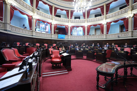 La oposición no bajó al recinto de la cámara alta.  (Fuente: Prensa)