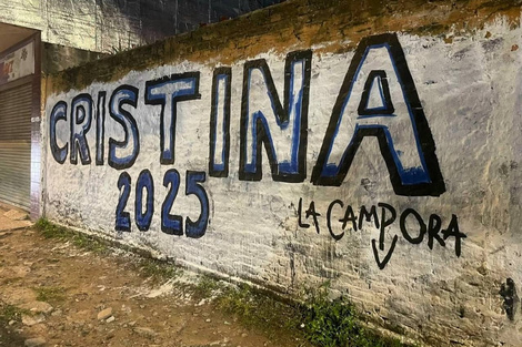 Las pintadas por Cristina en la Tercera sección.  (Fuente: Archivo)