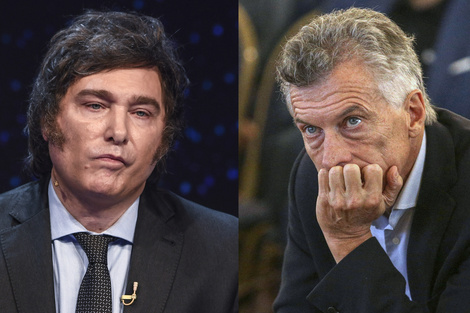 Presidente Javier Milei y ex presidente Mauricio Macri.