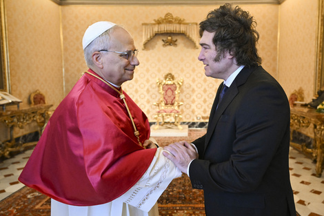 Milei se reunió con León XIV en el Vaticano