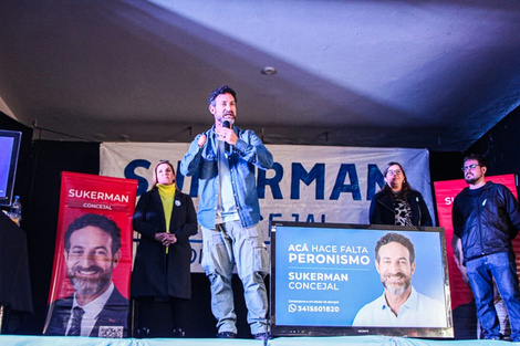 Acto popular de Sukerman en la zona sur.
