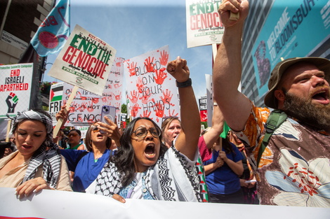 Dos marchas en apoyo a la causa Palestina