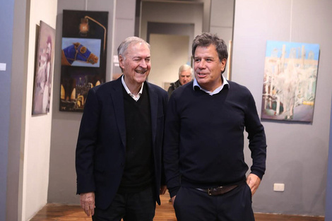 Juan Schiaretti viajó hasta La Plata para acompañar a Facundo Manes.  (Fuente: Prensa)