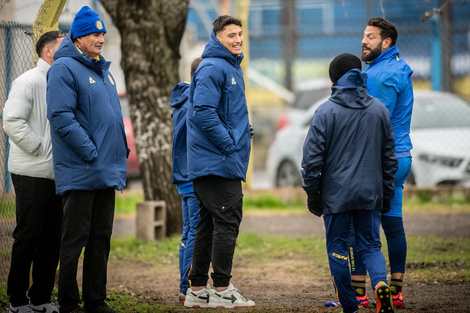 Veliz en la práctica de ayer del plantel de Rosario Central. (Fuente: Prensa CARC)