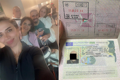 Sandy Abu Farha, junto al resto de la familia deportada por migraciones