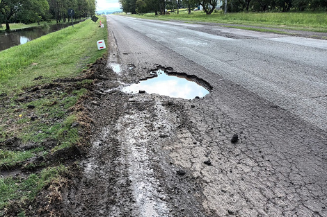Bache en ruta nacional 11 