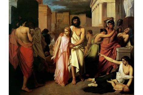 Edipo y Antígona, por Charles Jalabert. (Fuente: Imagen web)