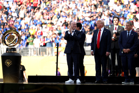 Infantino, Trump y Boehly, durante la coronación del Mundial de Clubes