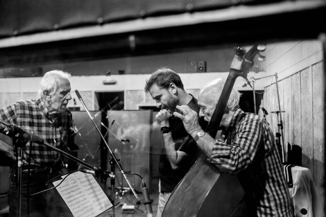 Víctor Lavallén y Horacio Cabarcos en el Bebop Club