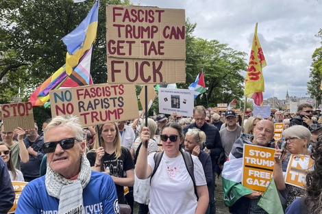 Escocia: protestas en contra de la visita de Trump