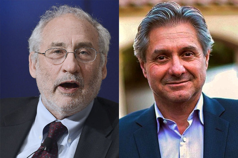 Joseph Stiglitz, galardonado y prestigioso economista estadounidense. José Luis Daza, financista y ladero de Caputo