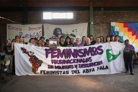 Feministas de Abya Yala unidas contra las violencias neo liberales, fascistas, extractivistas.  (Fuente: Jose Nico)