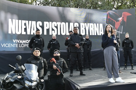 Soledad Martínez anunció la incorporación de nuevas armas de munición no letal para la patrulla de Vicente López 