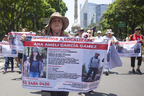 Marcha en México tras la desaparición de una joven de 19 años