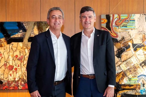 El intendente Pablo Javkin y su par de Córdoba Daniel Passerini. (Fuente: Imagen web)