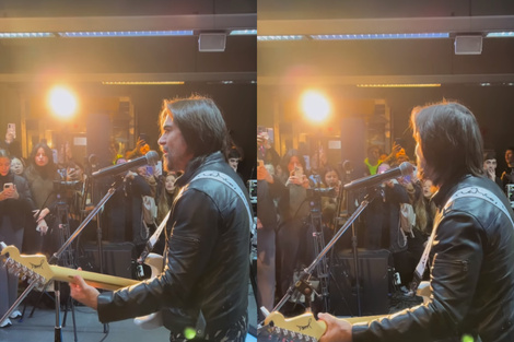 Juanes tocó sus hits en el subte porteño (Fuente: Capturas de video)