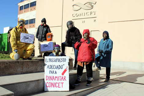 En mayo de este año, Conicet realizó otra jornada de lucha por el ahogo financiero. (Fuente: Gentileza)