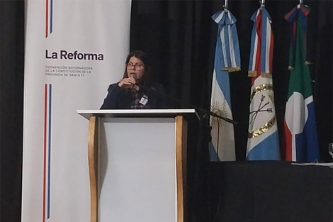 Secretaria adjunta de Festram, Andrea Paz. (Fuente: Imagen web)